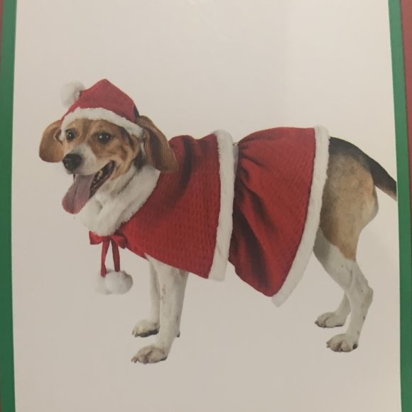 Maggie Waggie Mrs. Claus Christmas Caped Dress with Matching Hat XS NWT - Picture 4 of 11